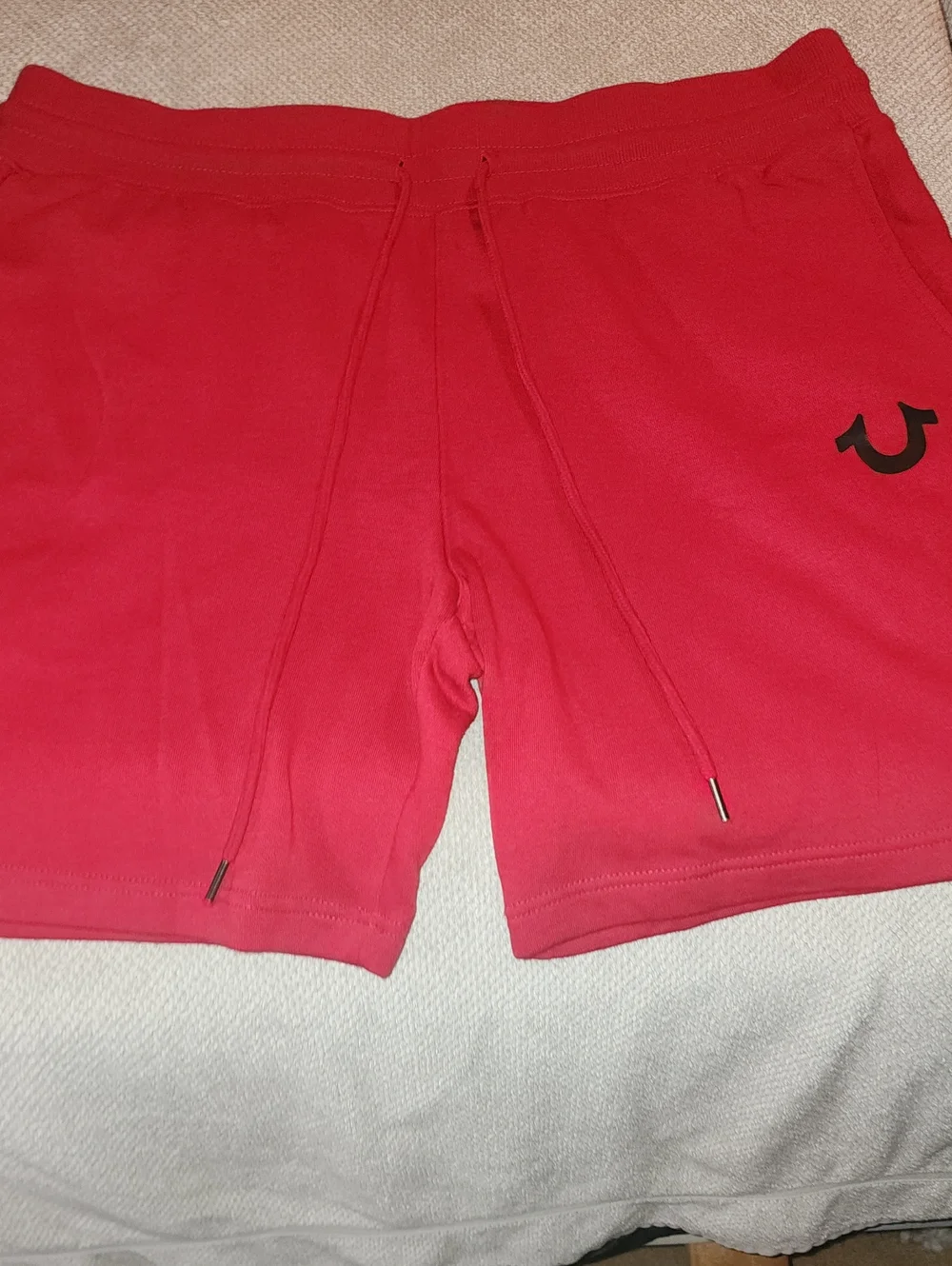 True Religion Fleece Logo Shorts